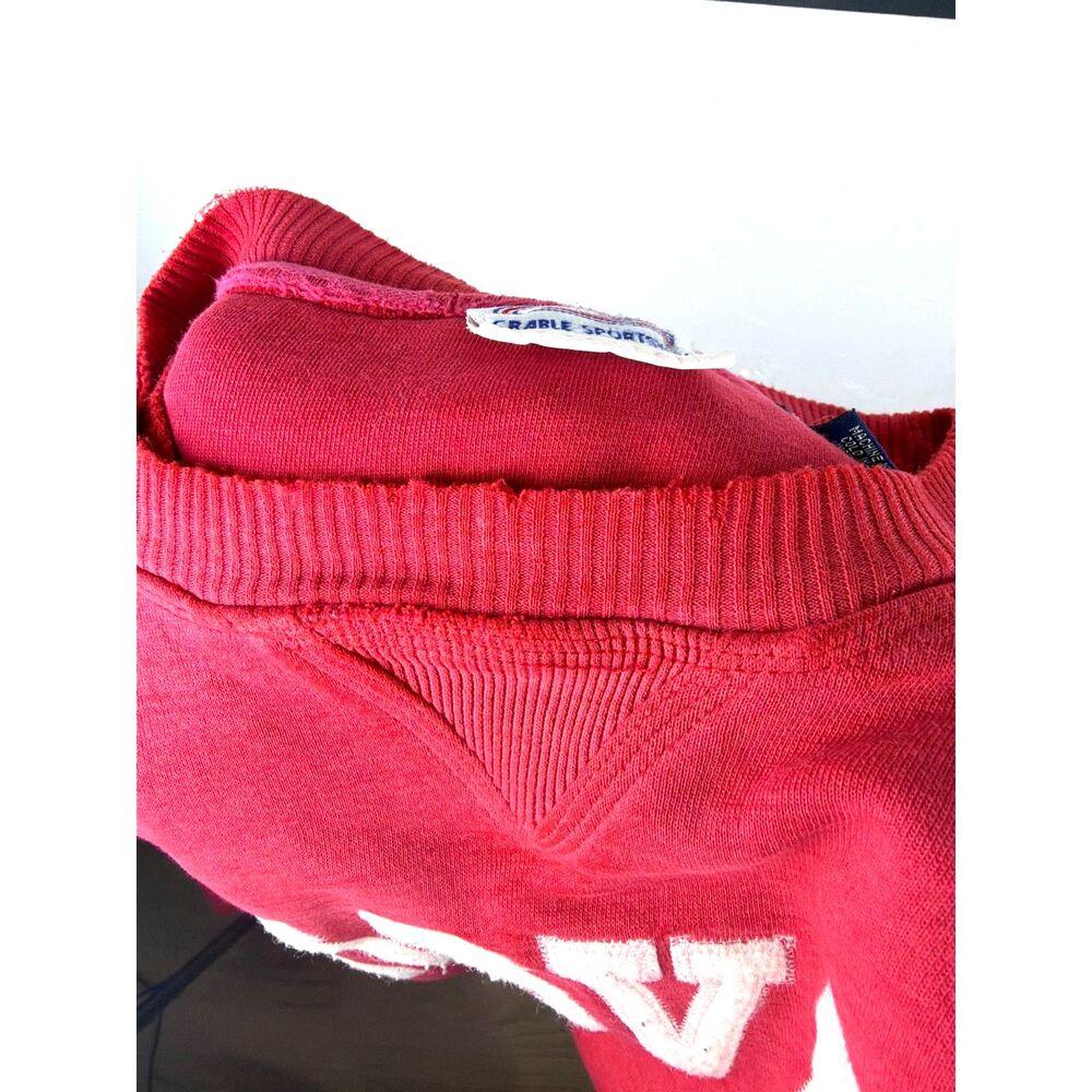 Vintage Louisville Crewneck Sweatshirt Mens L Red Cradle Sportswear Faded - Picture 4 of 11